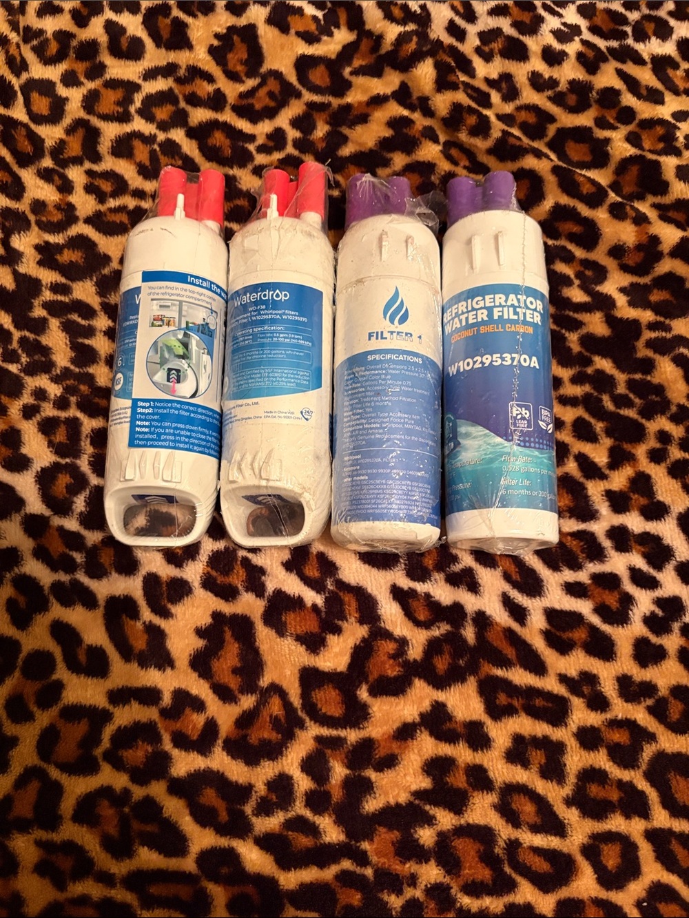 4 - W10295370A Refrigerator Water Filters